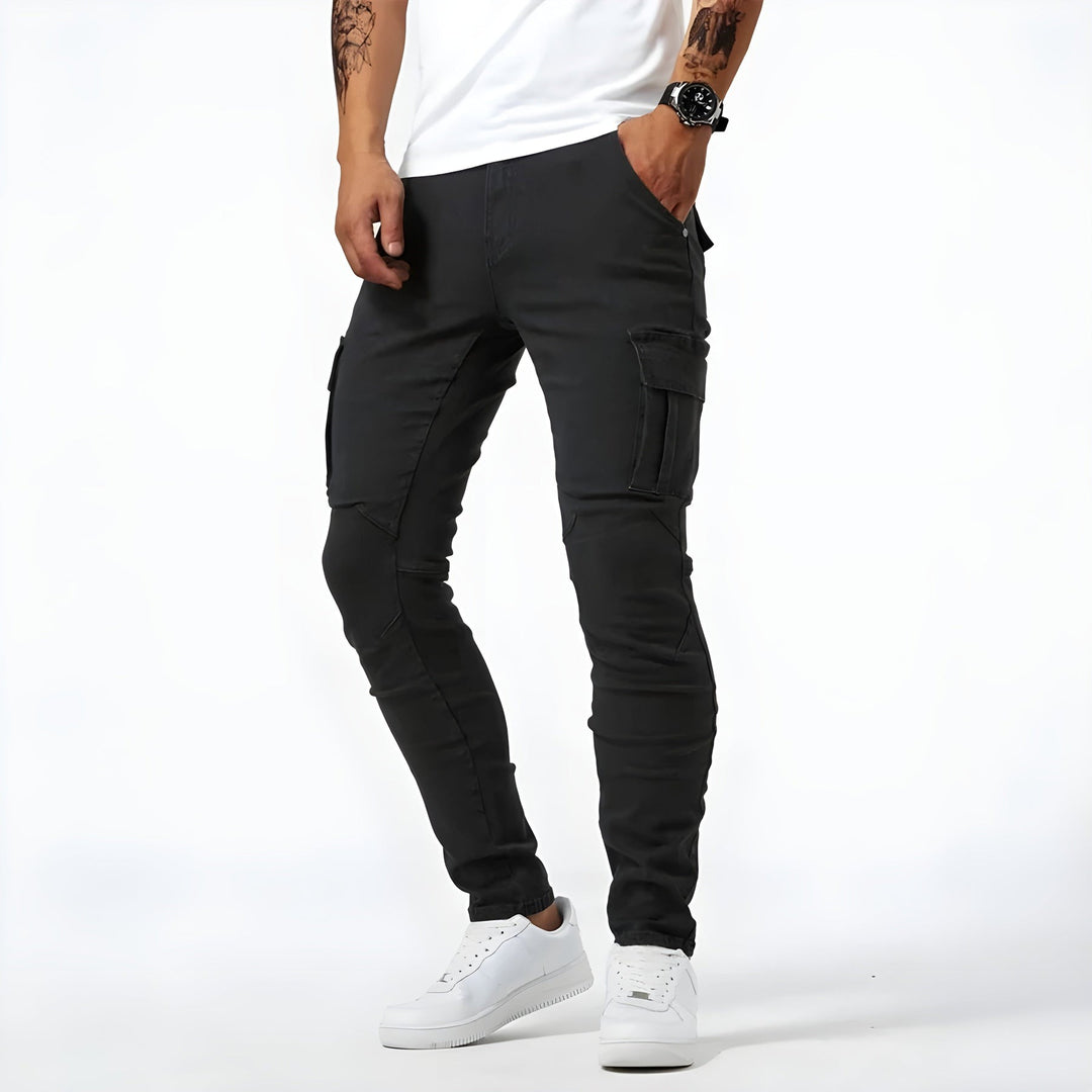 Samuel | Pantalon cargo en denim stretch