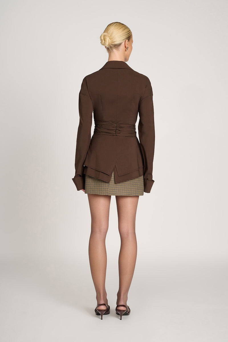 Chemise Tailleur Moderne avec Détail Portefeuille
