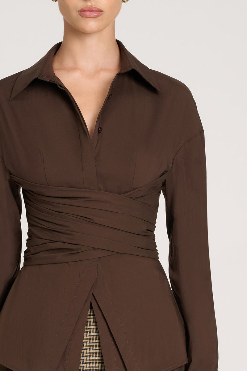 Chemise Tailleur Moderne avec Détail Portefeuille