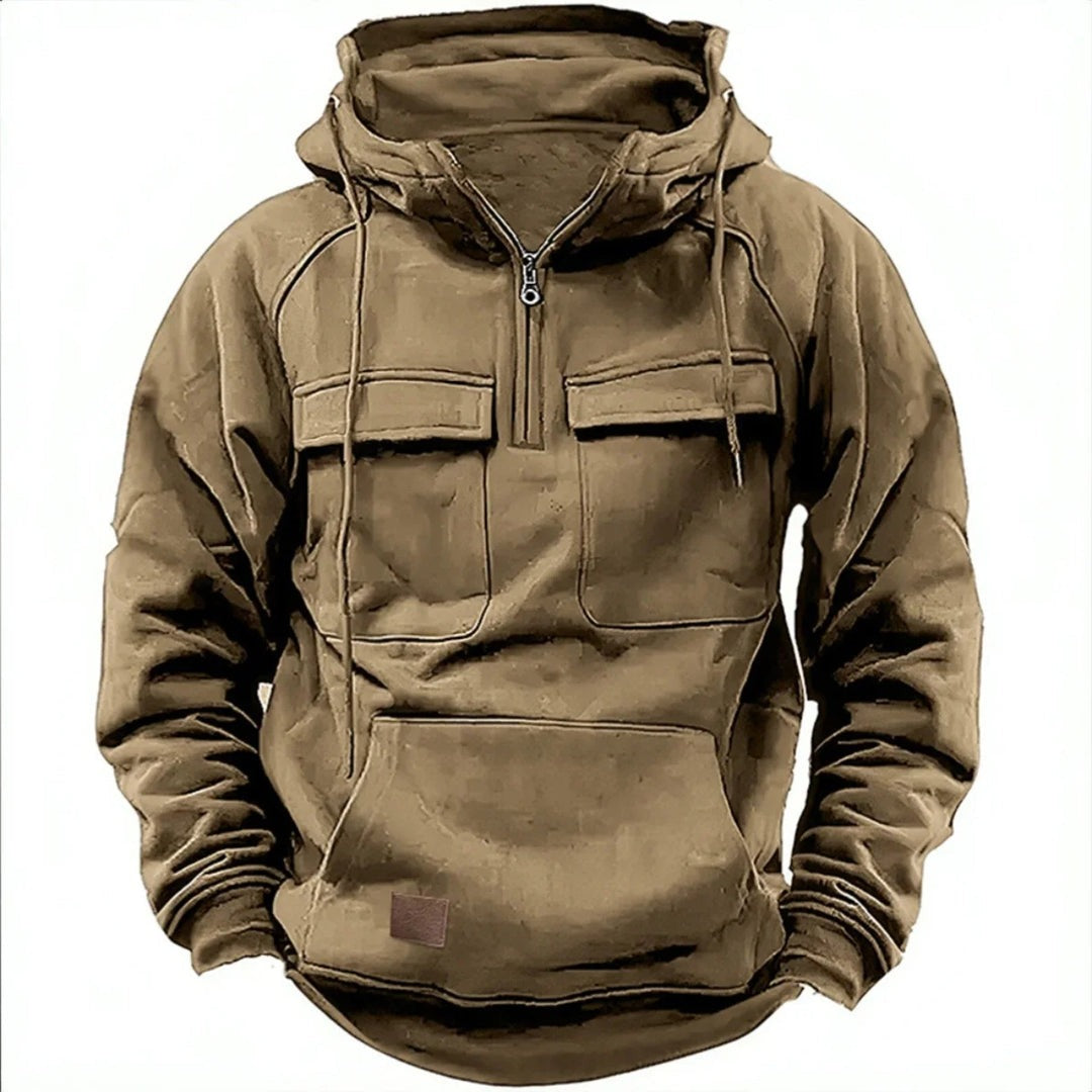 Sweat à capuche à quart de zip