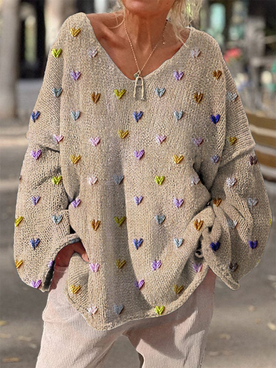 Pull en tricot fait main