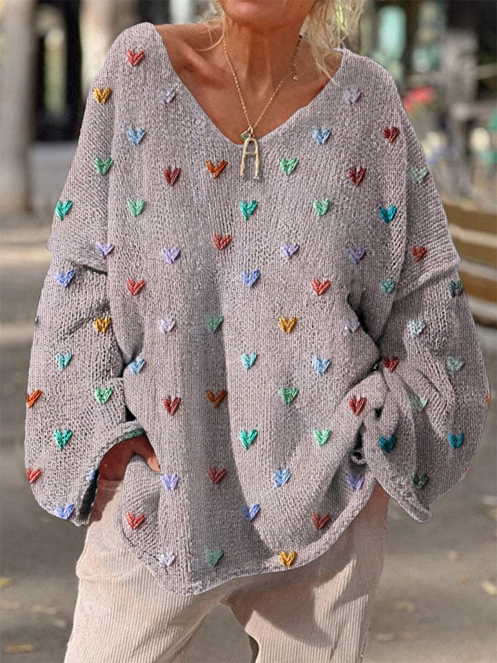 Pull en tricot fait main