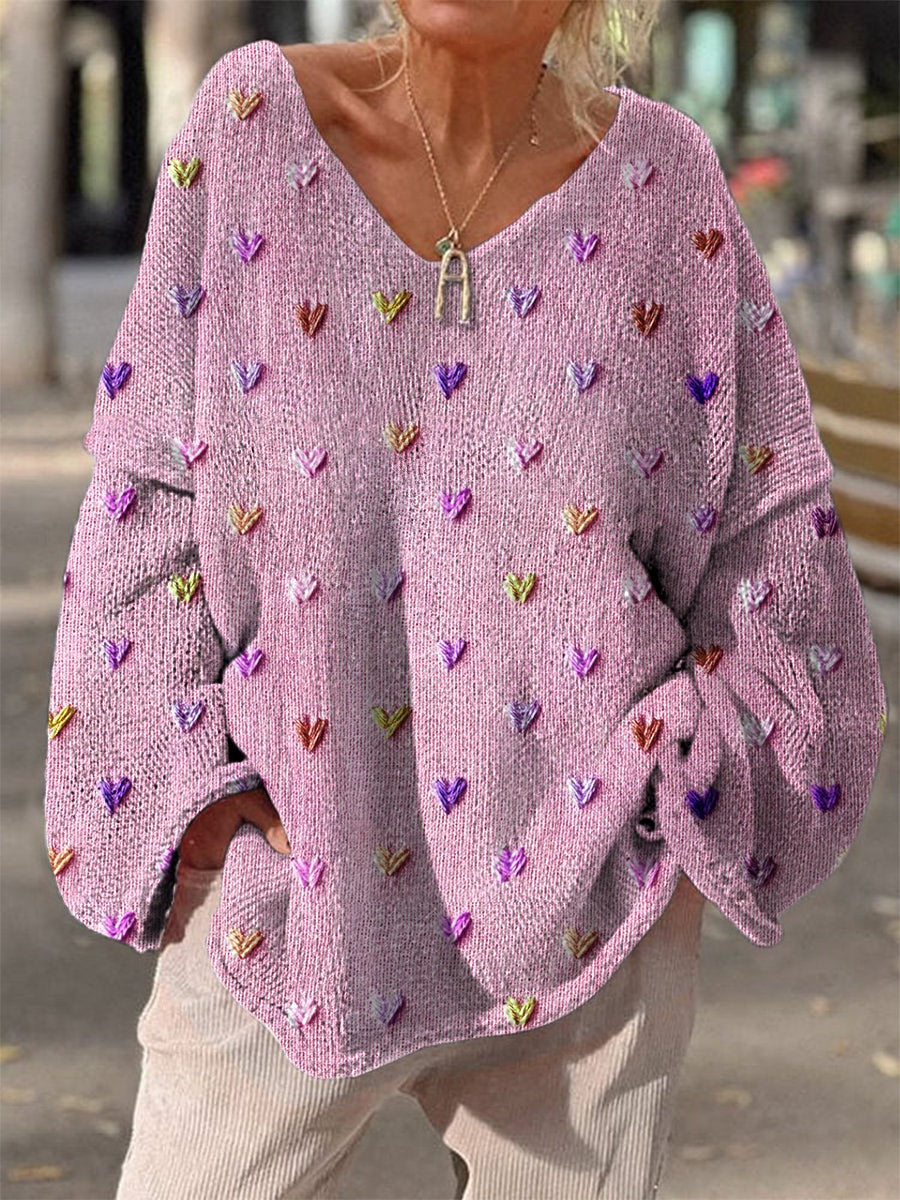 Pull en tricot fait main