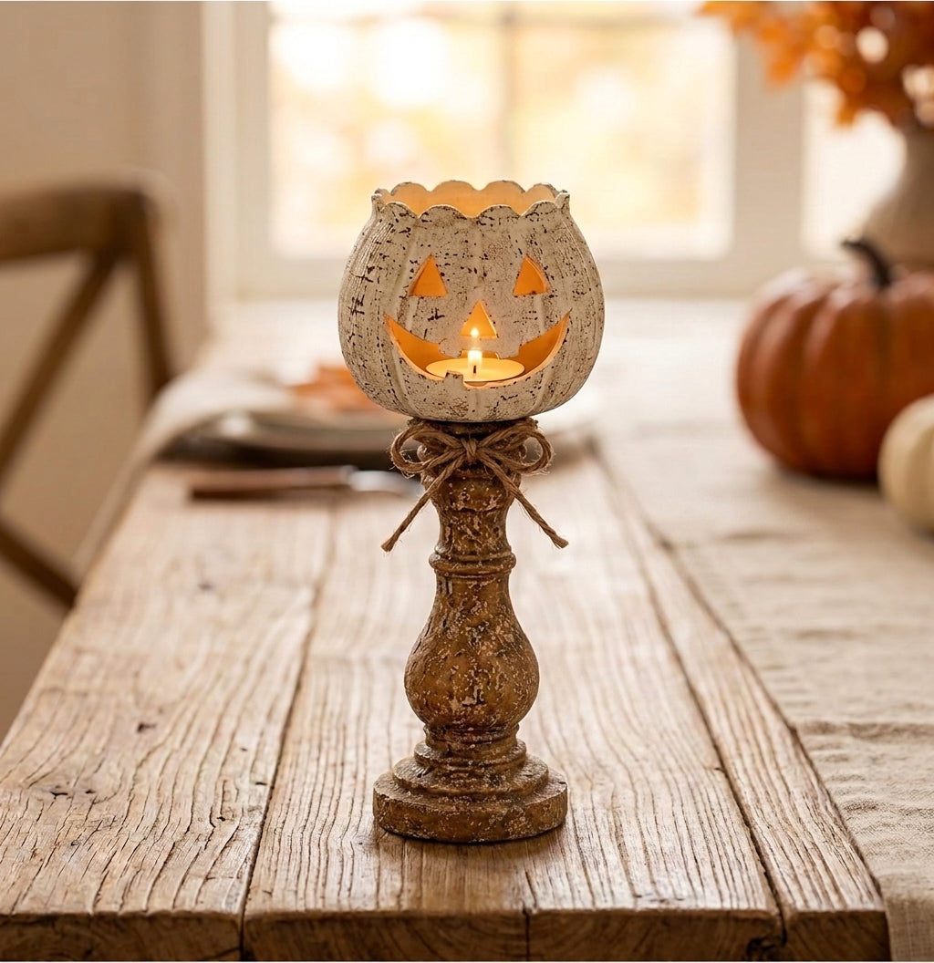 Country Pumpkin Candle Holder