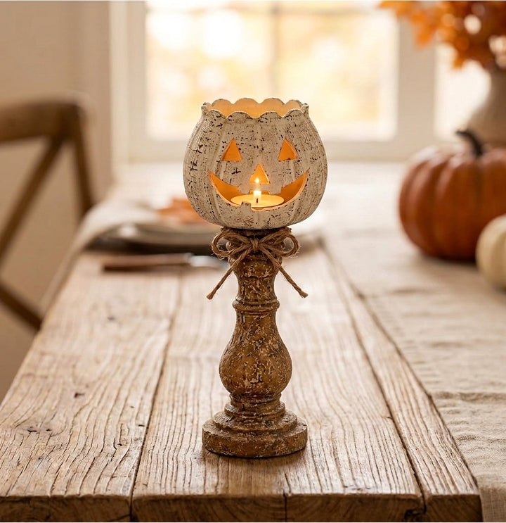 Country Pumpkin Candle Holder