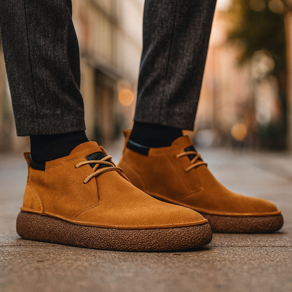 Baskets montante en daim