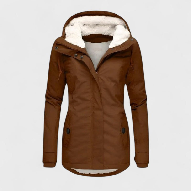 Manteau d'hiver chaud et imperméable à capuche