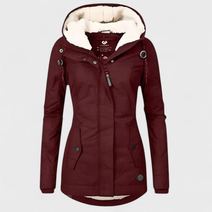 Manteau d'hiver chaud et imperméable à capuche