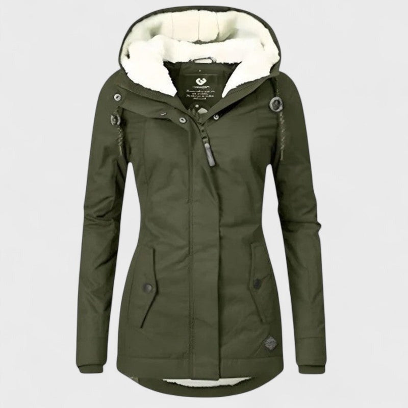 Manteau d'hiver chaud et imperméable à capuche