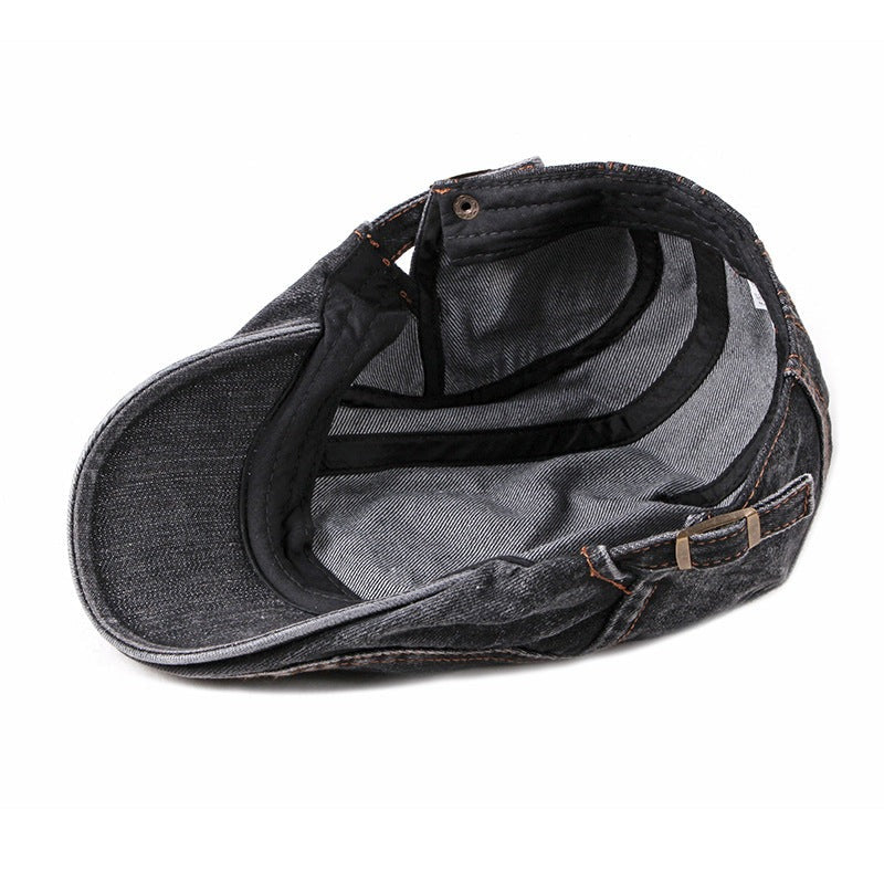 Casquette béret en denim