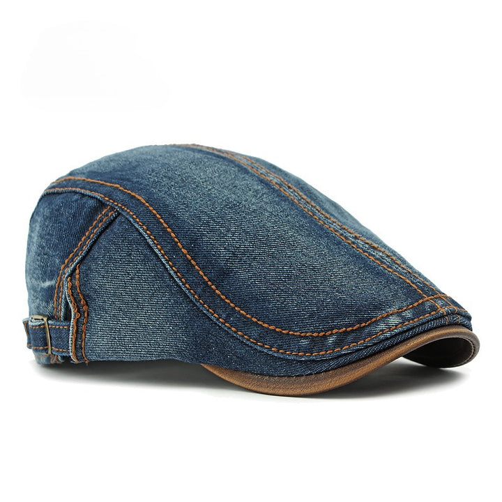 Casquette béret en denim