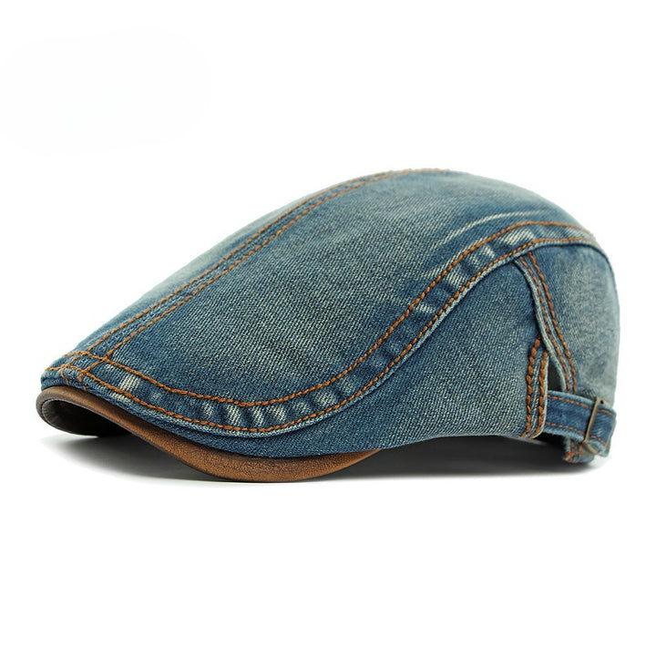 Casquette béret en denim