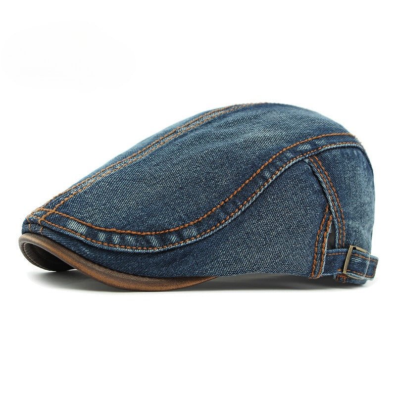 Casquette béret en denim