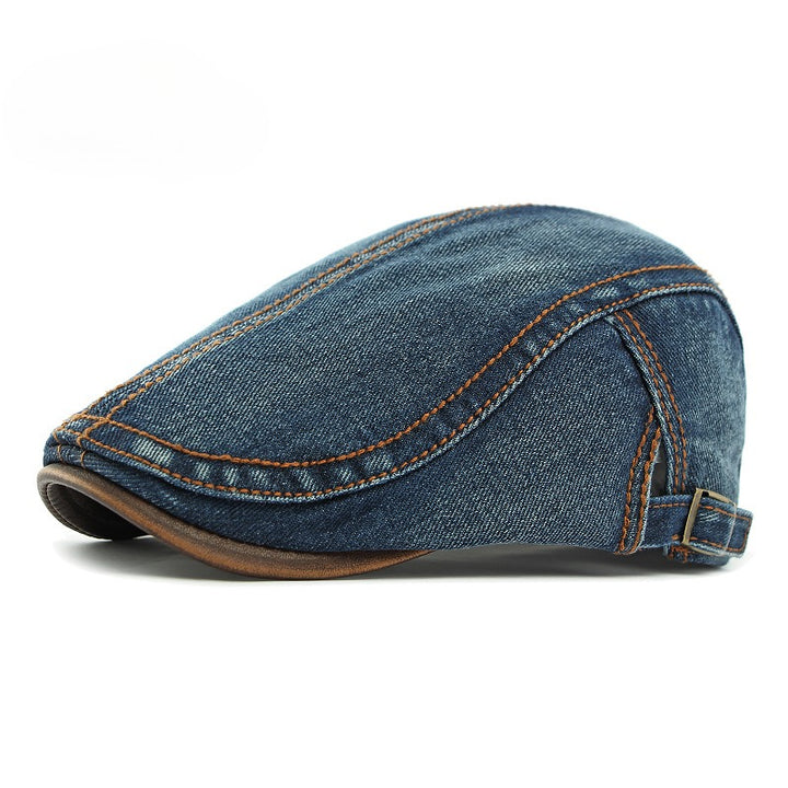 Casquette béret en denim