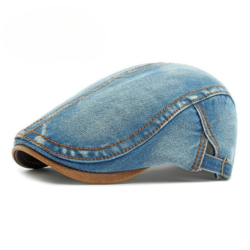 Casquette béret en denim