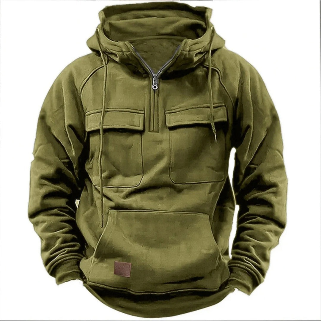 Sweat à capuche à quart de zip
