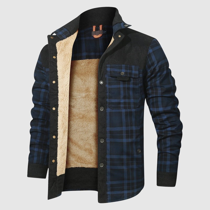 Veste d'extérieur Plaid Sherpa