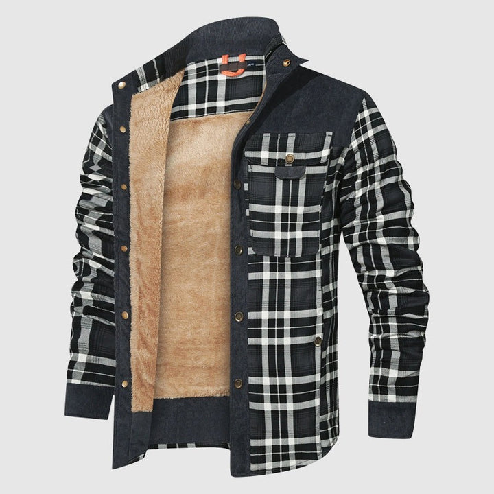 Veste d'extérieur Plaid Sherpa