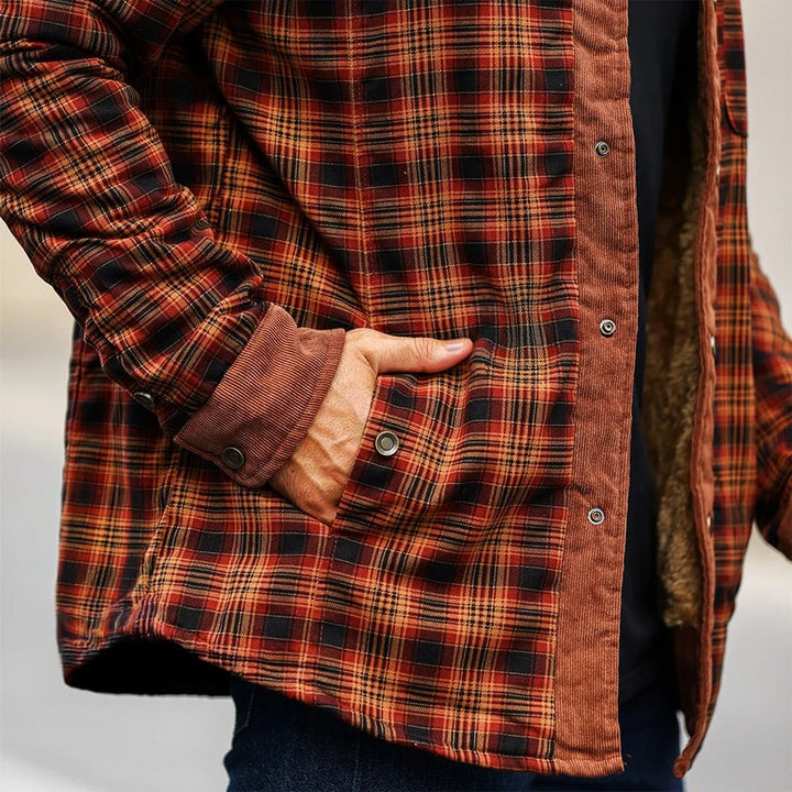 Veste d'extérieur Plaid Sherpa