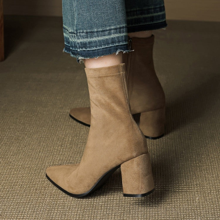 Bottes en daim véritable