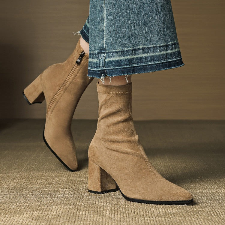 Bottes en daim véritable