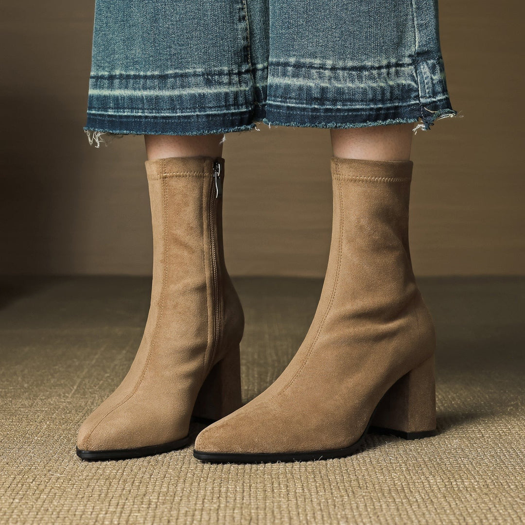 Bottes en daim véritable