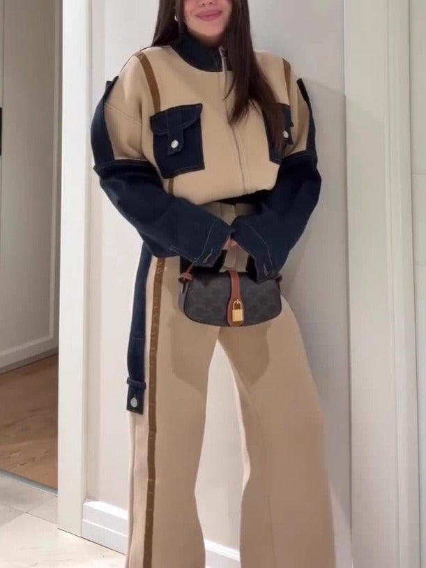Survêtement tendance avec détails en denim