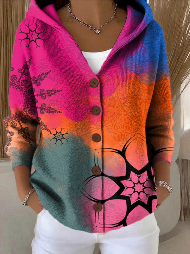 PATCHWORK HOODED VEST FOR WOMEN