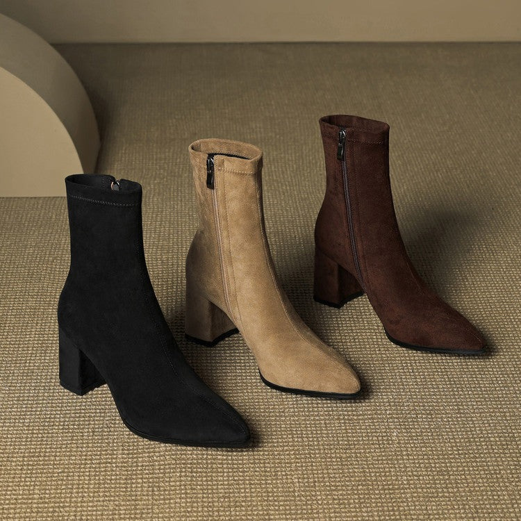 Bottes en daim véritable