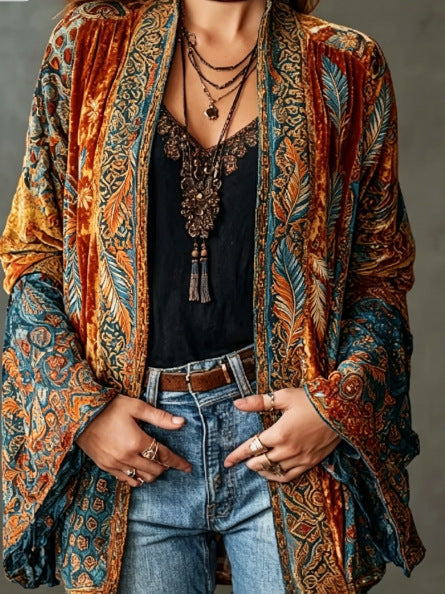 BOHO VELVET JACKET FOR WOMEN