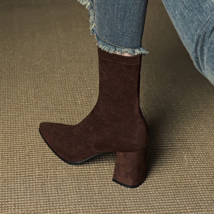 Bottes en daim véritable
