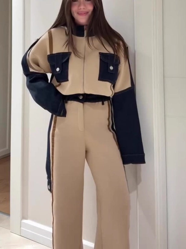 Survêtement tendance avec détails en denim