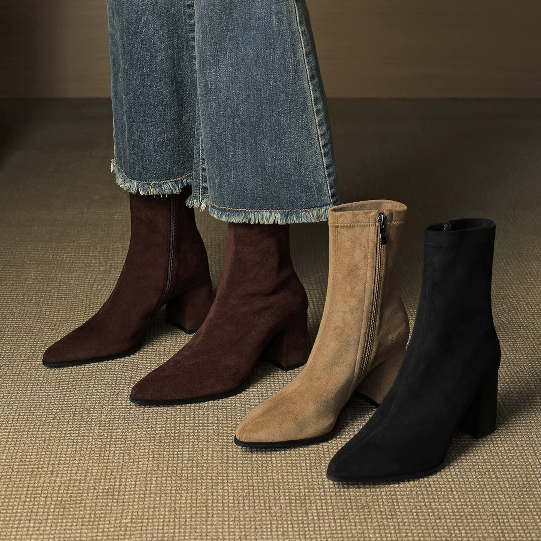 Bottes en daim véritable