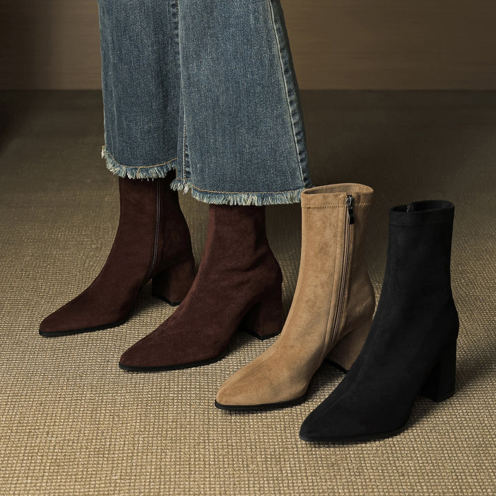Bottes en daim véritable