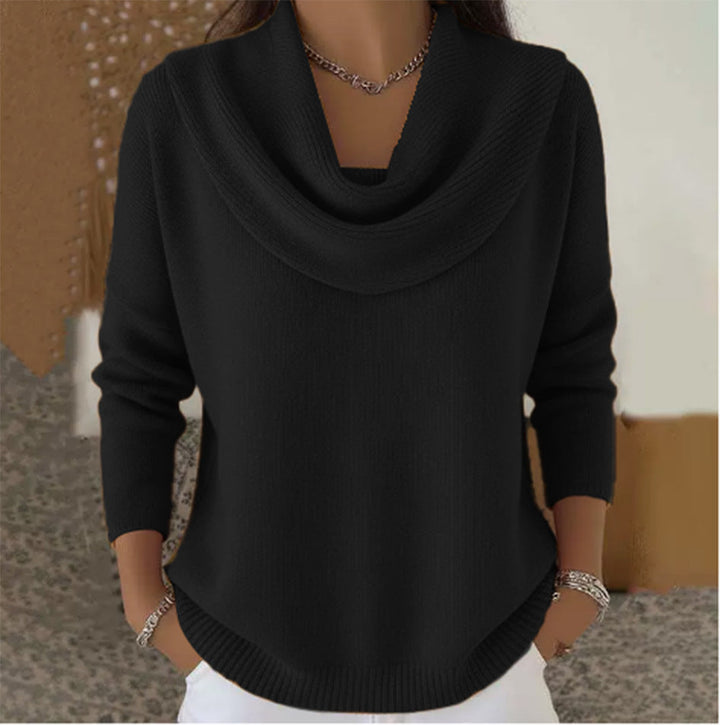 GRACEFUL COLLARED SWEATER FOR WOMEN