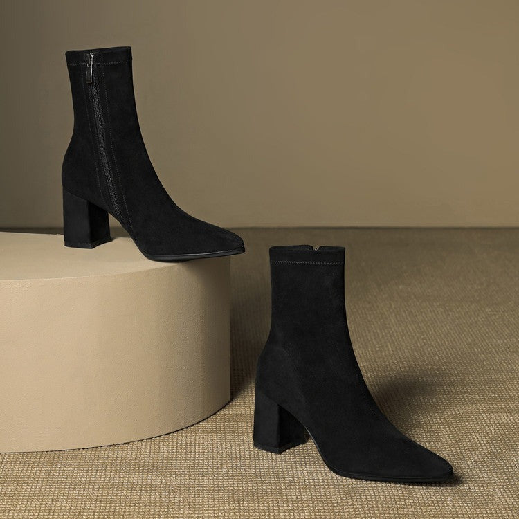 Bottes en daim véritable