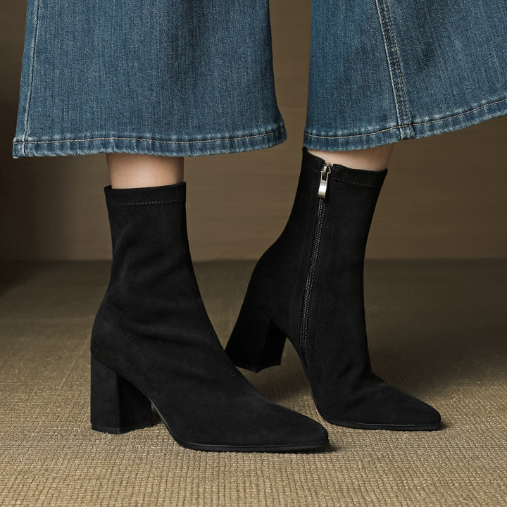 Bottes en daim véritable