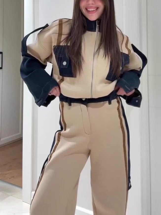 Survêtement tendance avec détails en denim