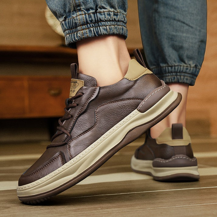 Baskets en cuir véritable Noble Italien