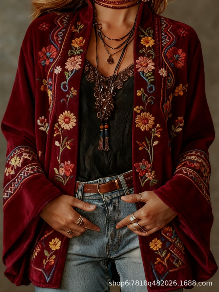BOHO VELVET JACKET FOR WOMEN