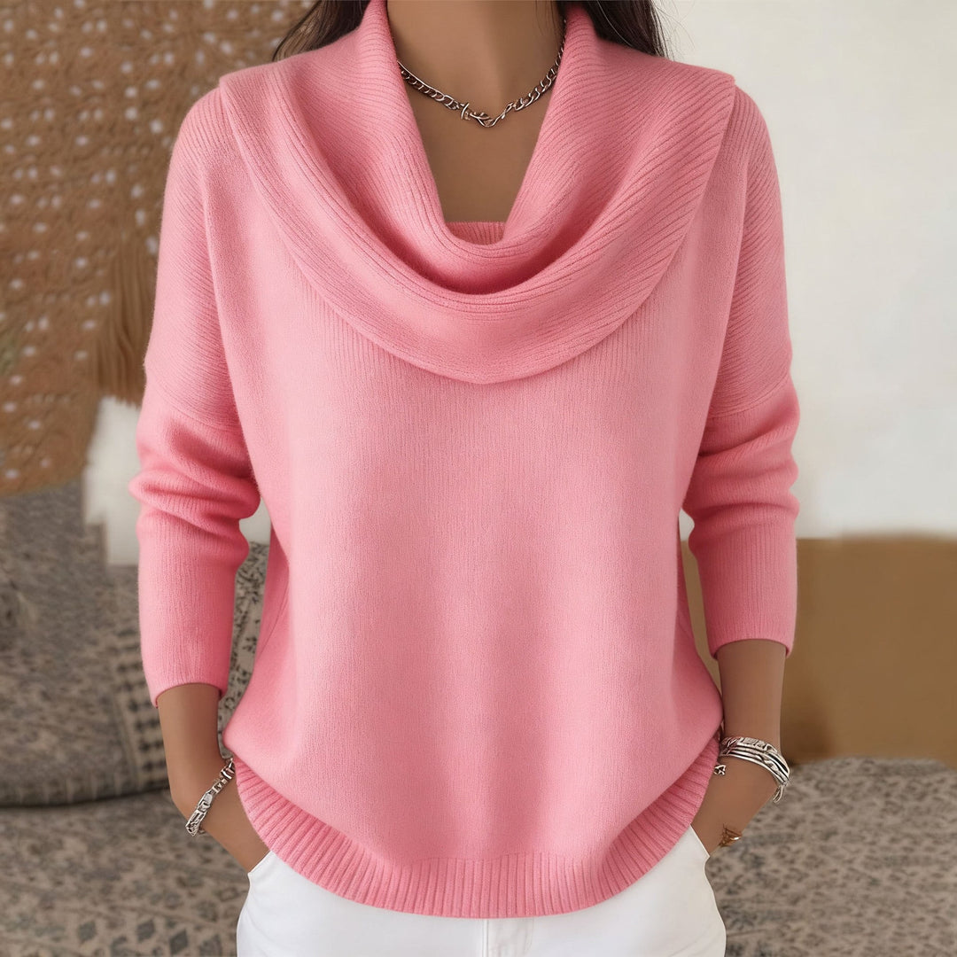 GRACEFUL COLLARED SWEATER FOR WOMEN