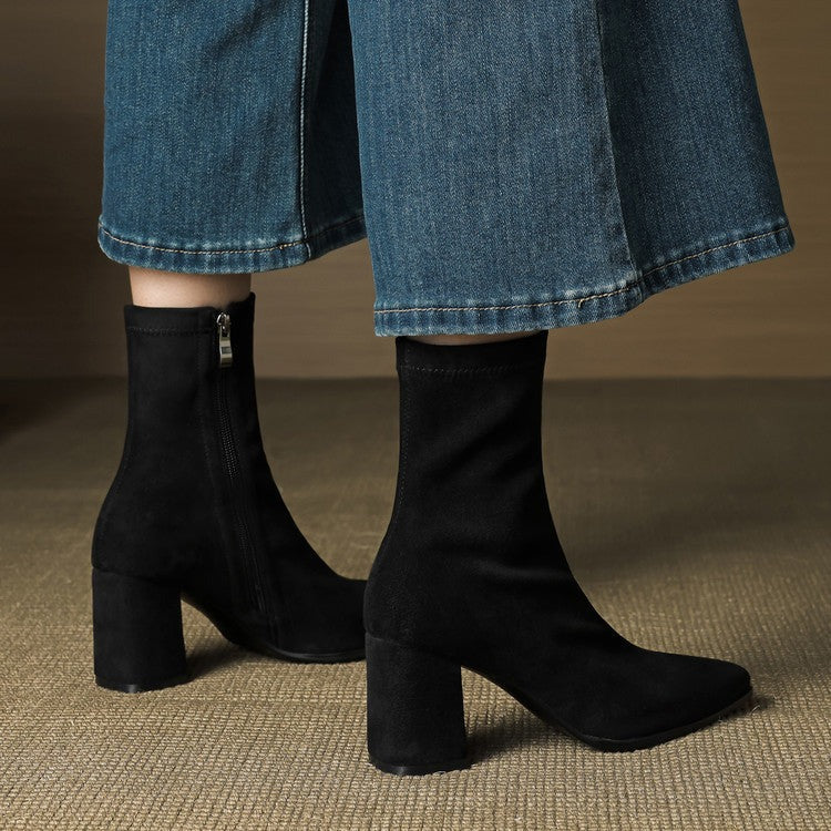 Bottes en daim véritable