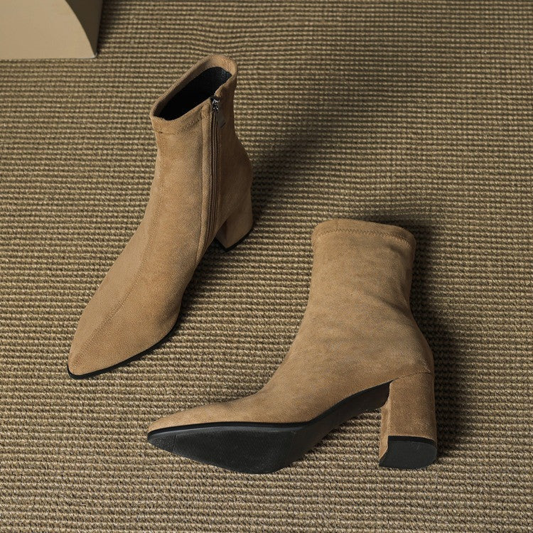 Bottes en daim véritable