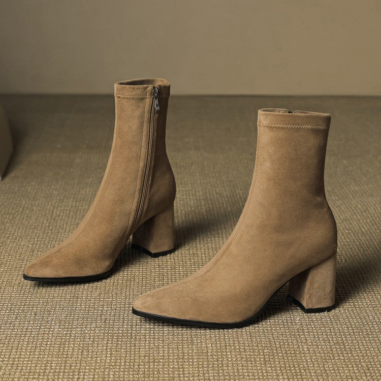 Bottes en daim véritable
