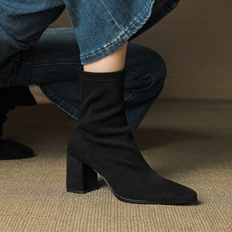 Bottes en daim véritable