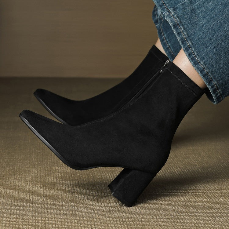 Bottes en daim véritable