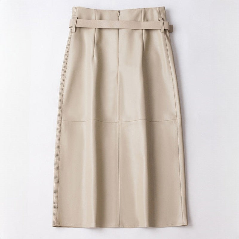 Jupe en cuir de mouton