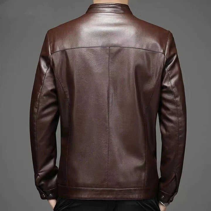 Veste en cuir décontractée