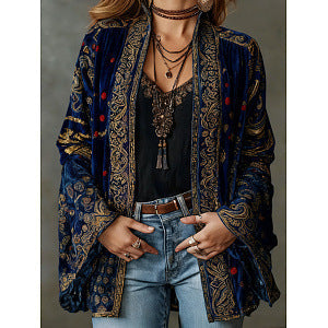 BOHO VELVET JACKET FOR WOMEN