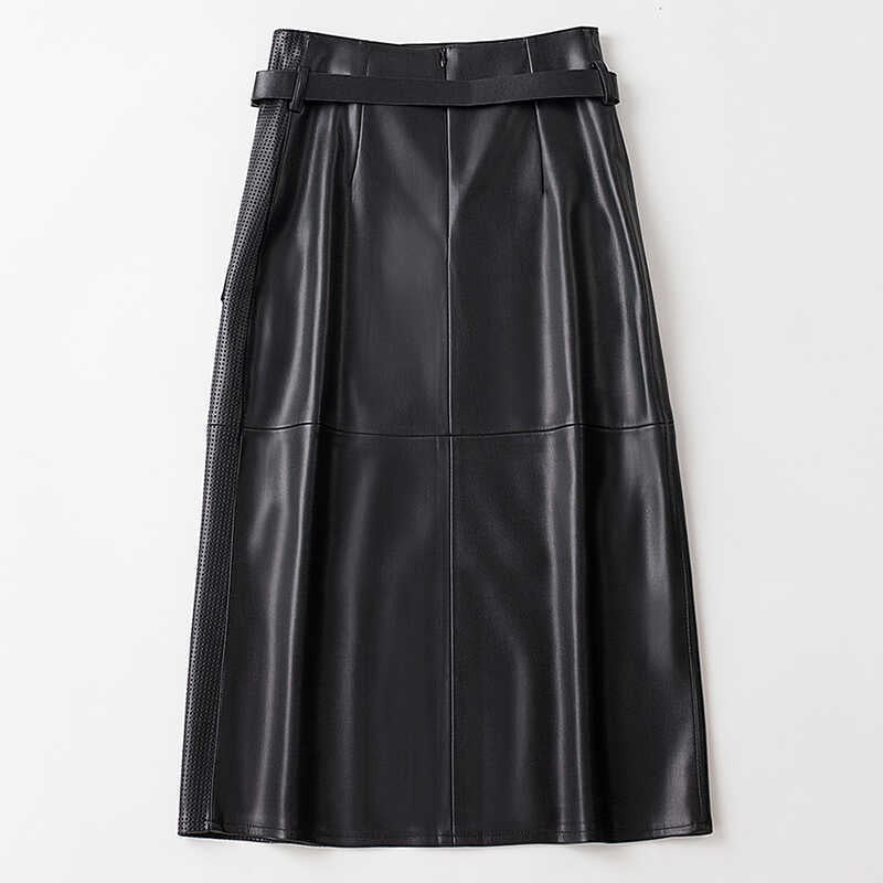 Jupe en cuir de mouton
